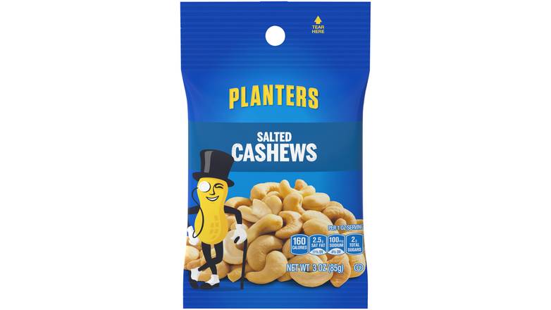 Order Planters-Salted Cashews  3 oz food online from Valero Food Mart store, Murrayville on bringmethat.com