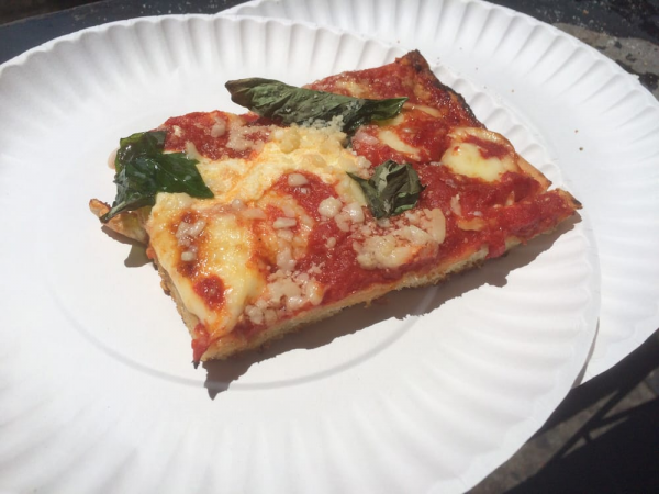 Order Slice of Sicilian Pizza food online from Artichoke Basille's Pizza store, New York on bringmethat.com