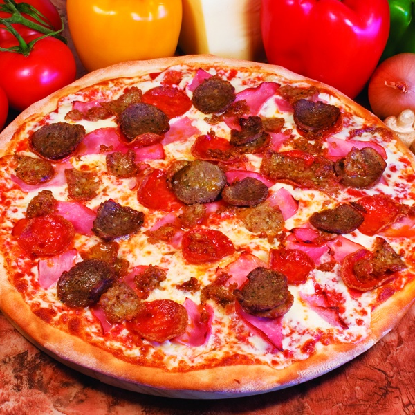 Order Ameci Meat Lover's Pizza food online from Ameci Pizza & Pasta store, Fountain Valley on bringmethat.com