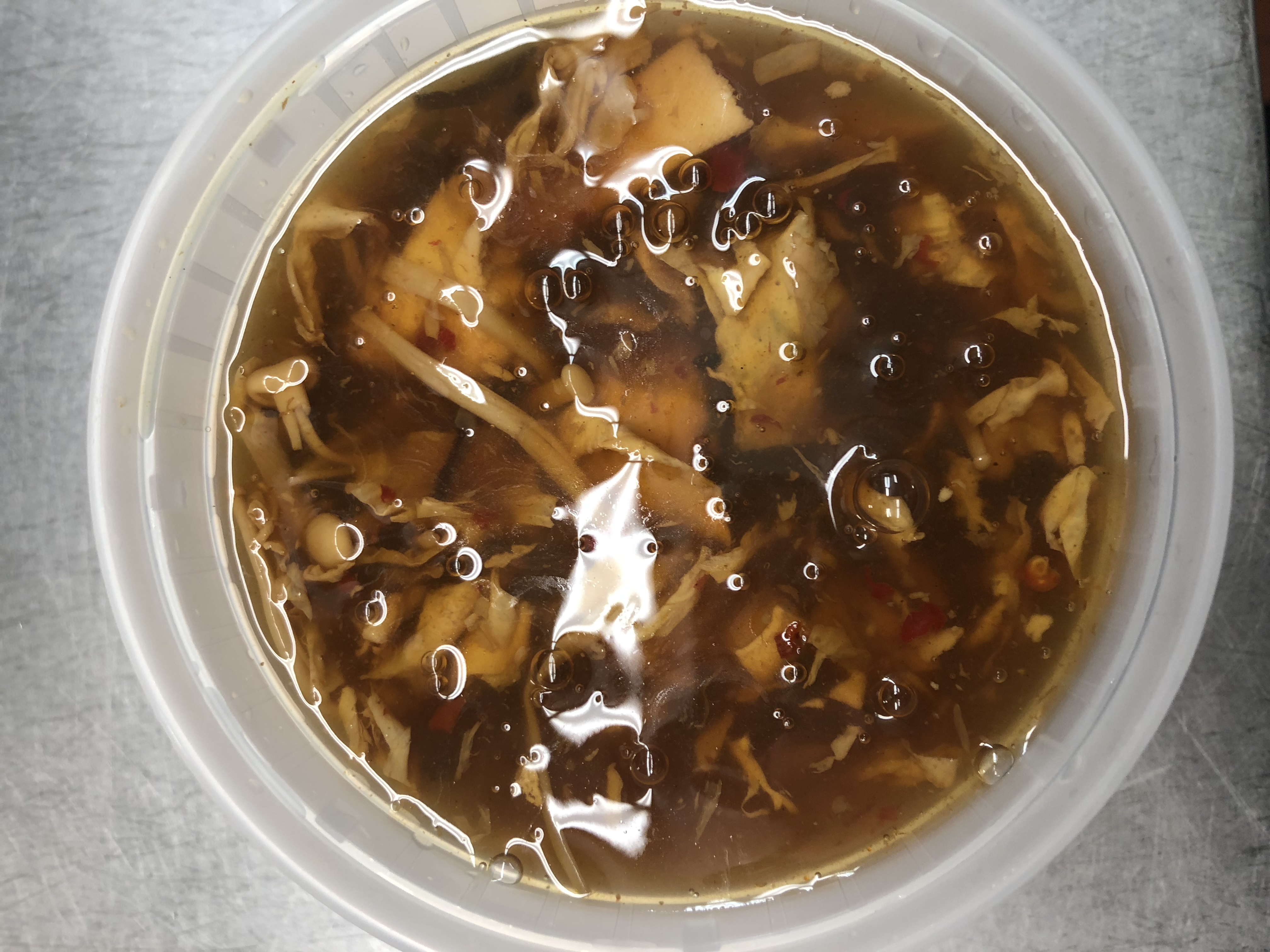 Order Hot and Sour Soup food online from Sakana store, Hicksville on bringmethat.com
