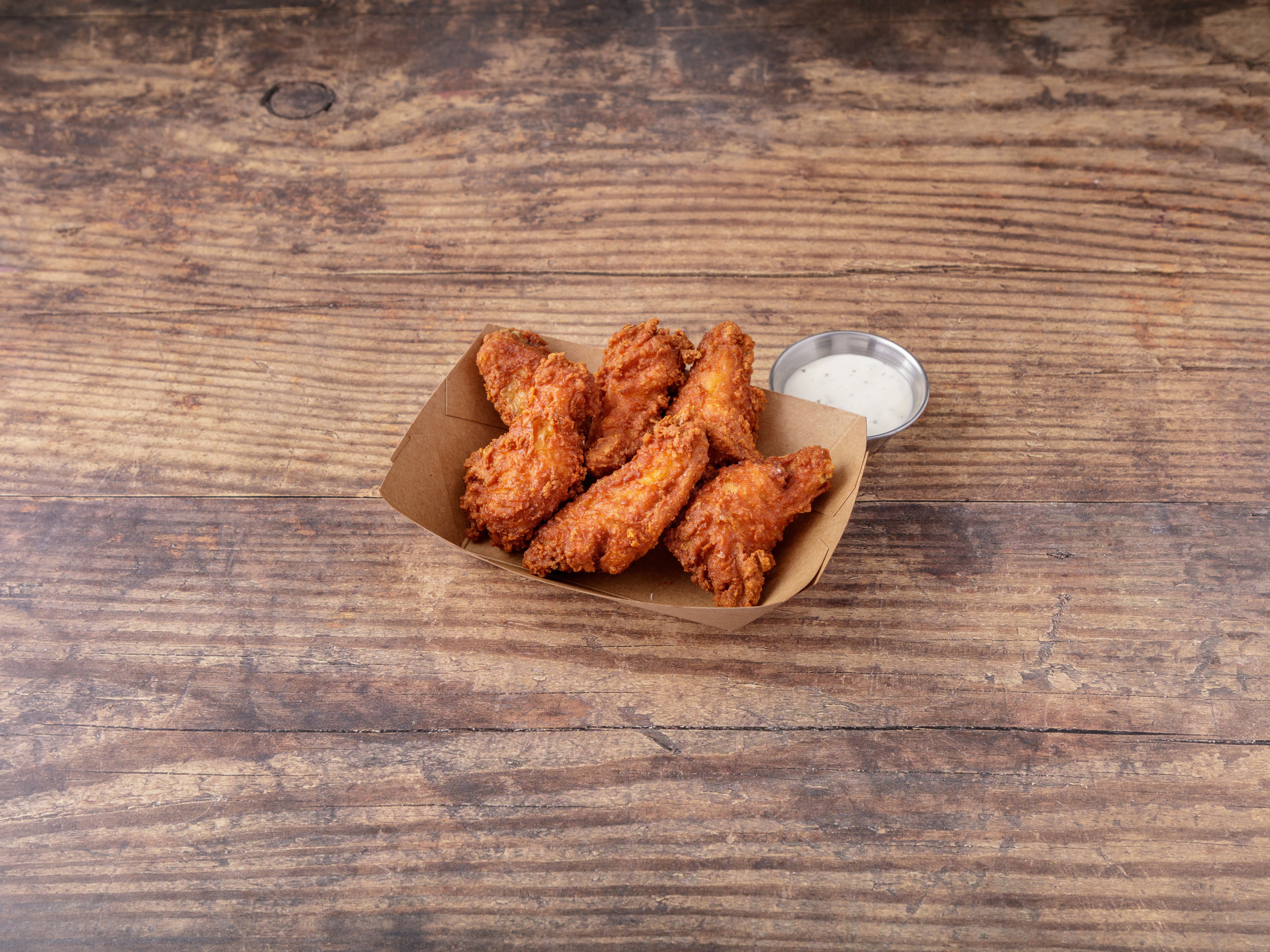Order 6 Hot Wings Only food online from Crown Fried Chicken & Pizza store, Brooklyn on bringmethat.com