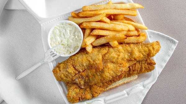 Order Whiting Fillets Dinner food online from J & J Fish & Chicken store, DAYTON on bringmethat.com