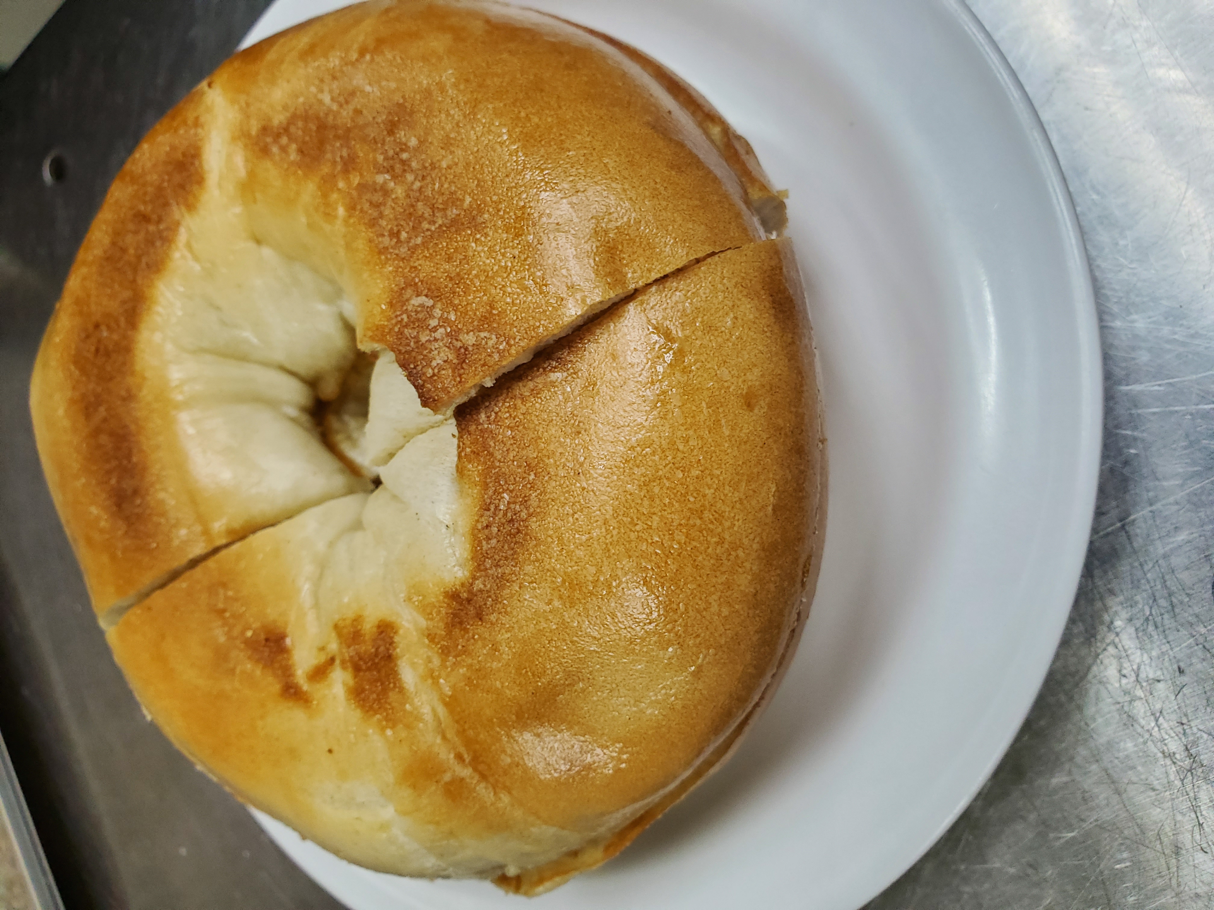 Order Toasted Bagel/ Roll with Butter food online from Aminas Cafe store, Bronx on bringmethat.com