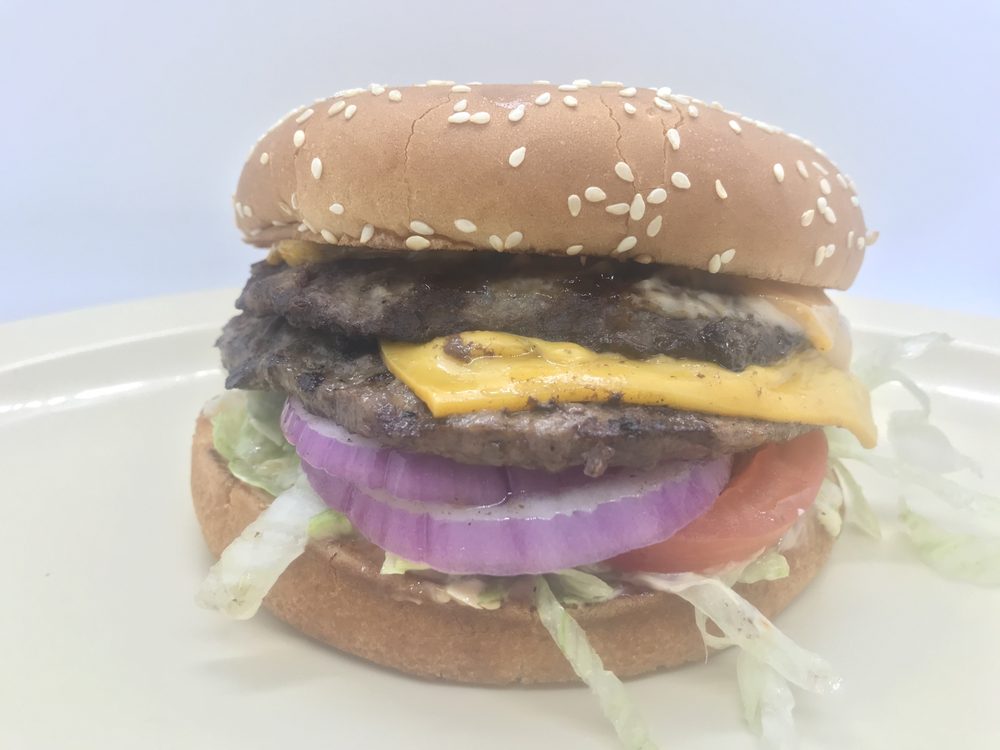 Order 1/2 Double Cheeseburger food online from Golden Ox store, El Monte on bringmethat.com