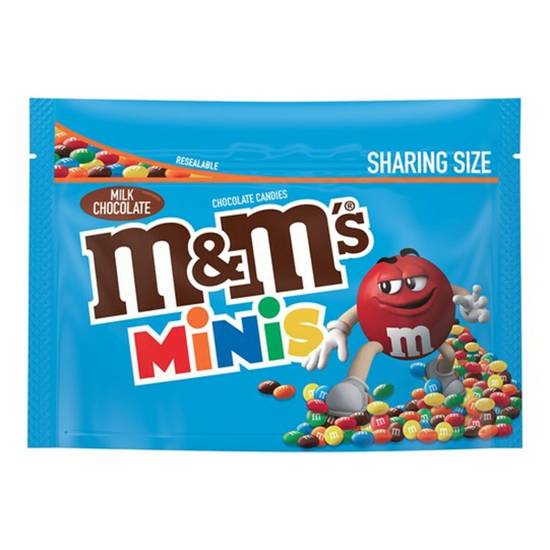 Order M&M's Minis Share Size food online from IV Deli Mart store, Goleta on bringmethat.com