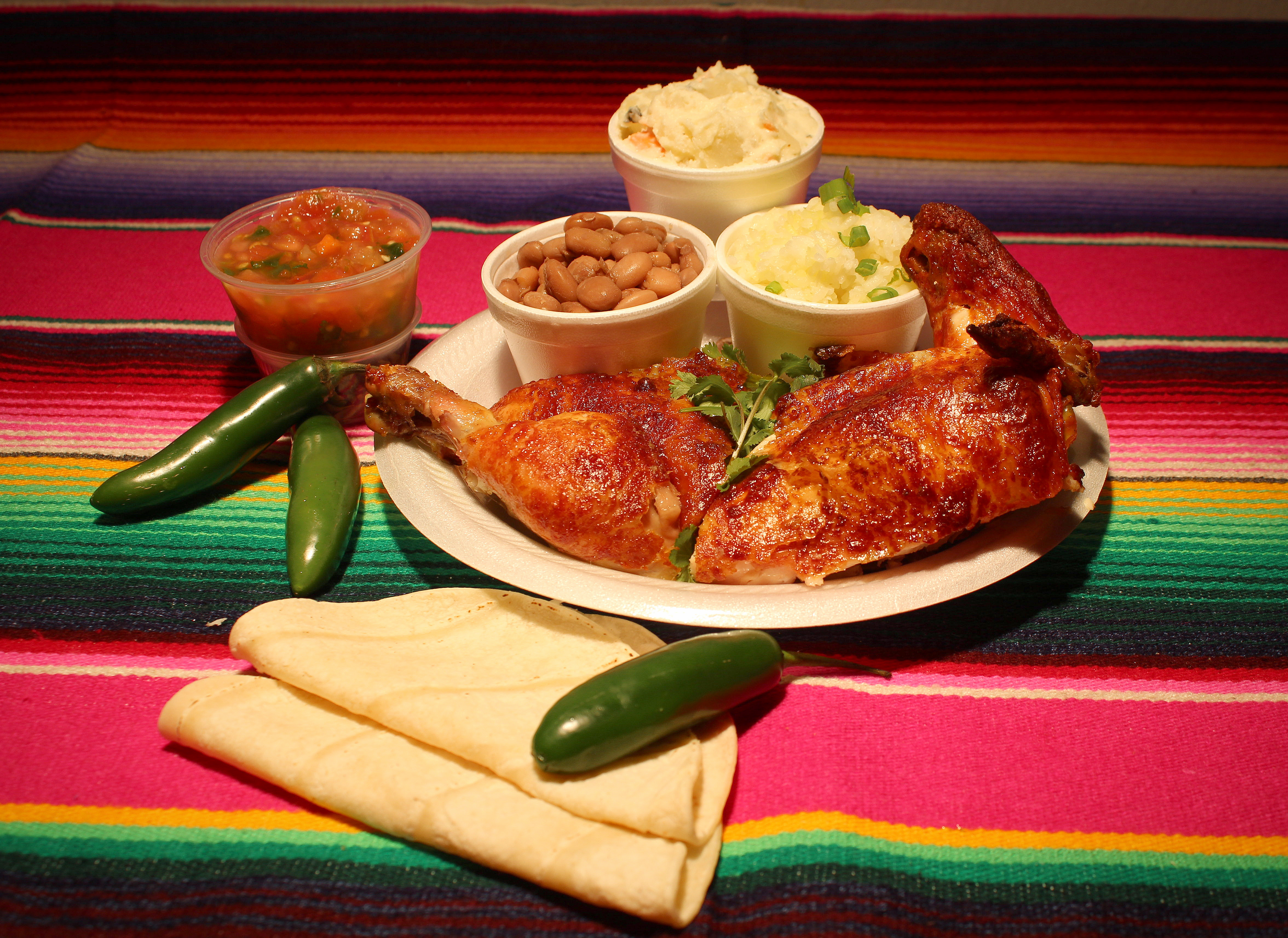Order Dinner Combo food online from Juan Rotisserie Chicken store, San Jacinto on bringmethat.com