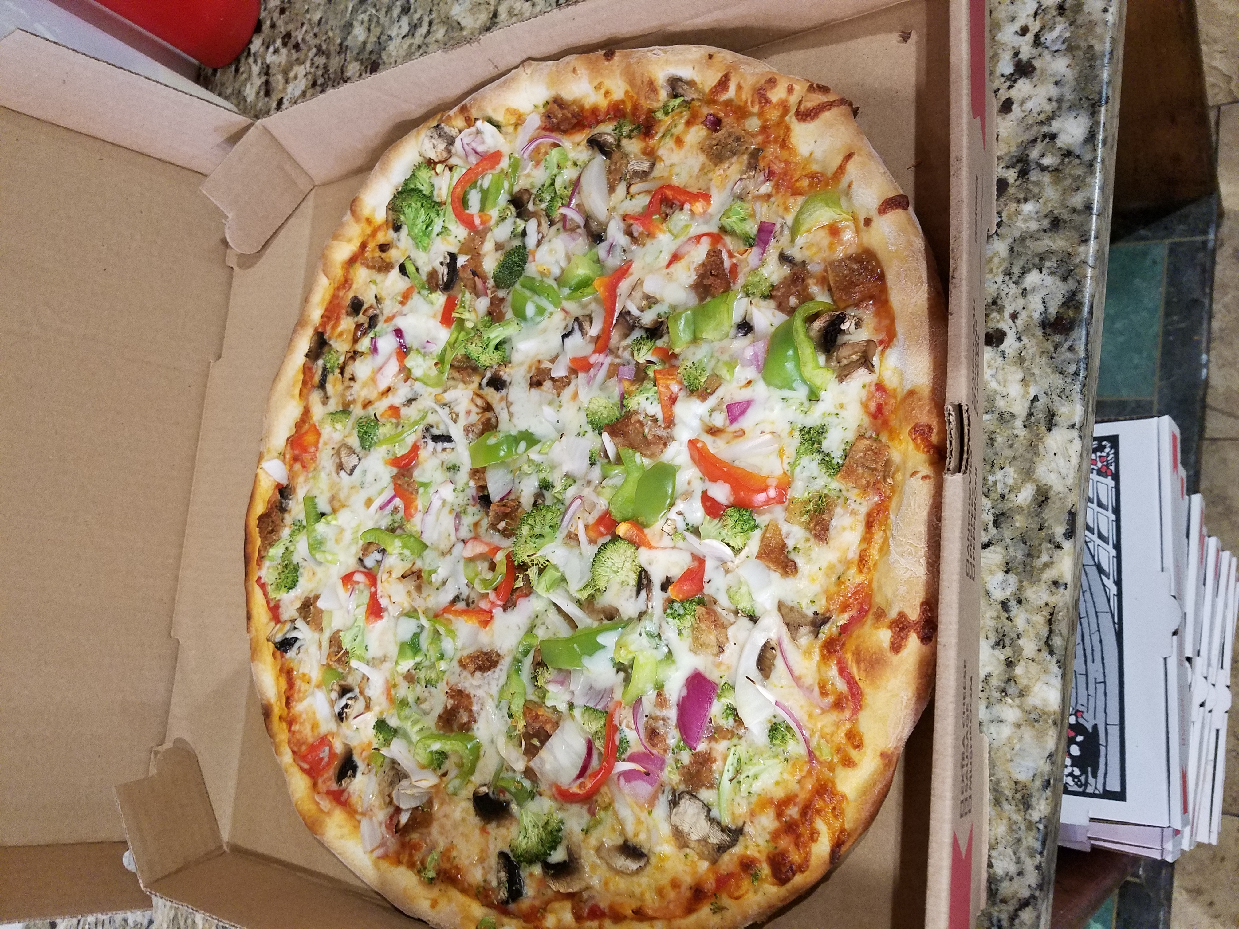 Order Veggie Pizza food online from Our Place Pizza & Catering store, Edison on bringmethat.com