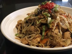 Order Yakisoba Noodles food online from Aki Sushi & Japanese Fusion store, San Jacinto on bringmethat.com