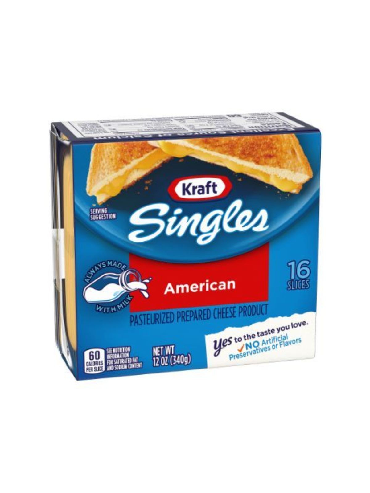 Order Kraft Singles American Cheese Slices (16 count) food online from Stock-Up Mart store, Marietta on bringmethat.com