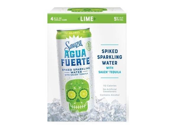 Order Sauza Agua Fuerte Lime - 4x 12oz Cans food online from Goody Goody Liquor store, Addison on bringmethat.com