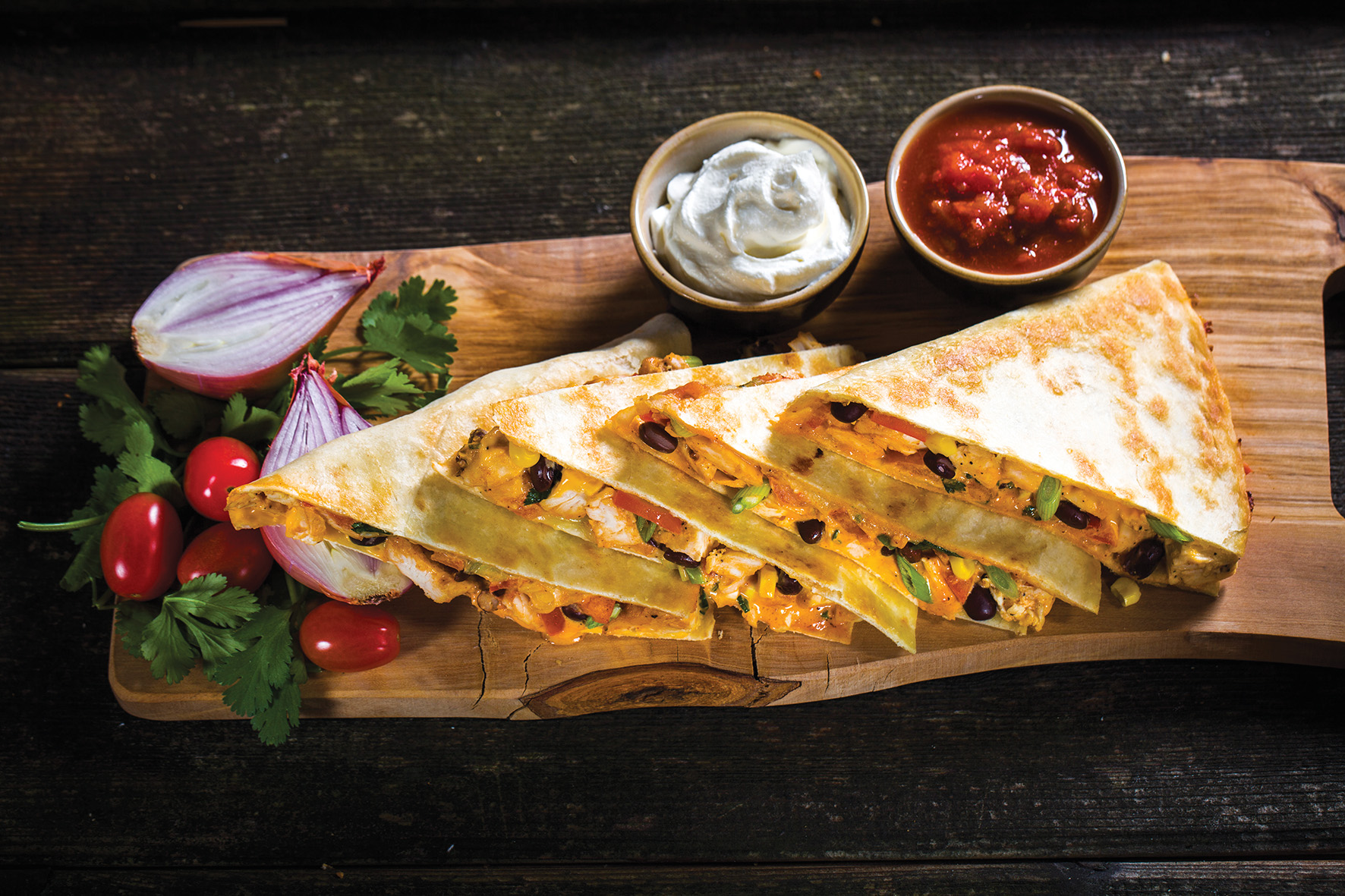 Order Chicken Quesadilla food online from Pats Select Pizza l Grill store, Dover on bringmethat.com