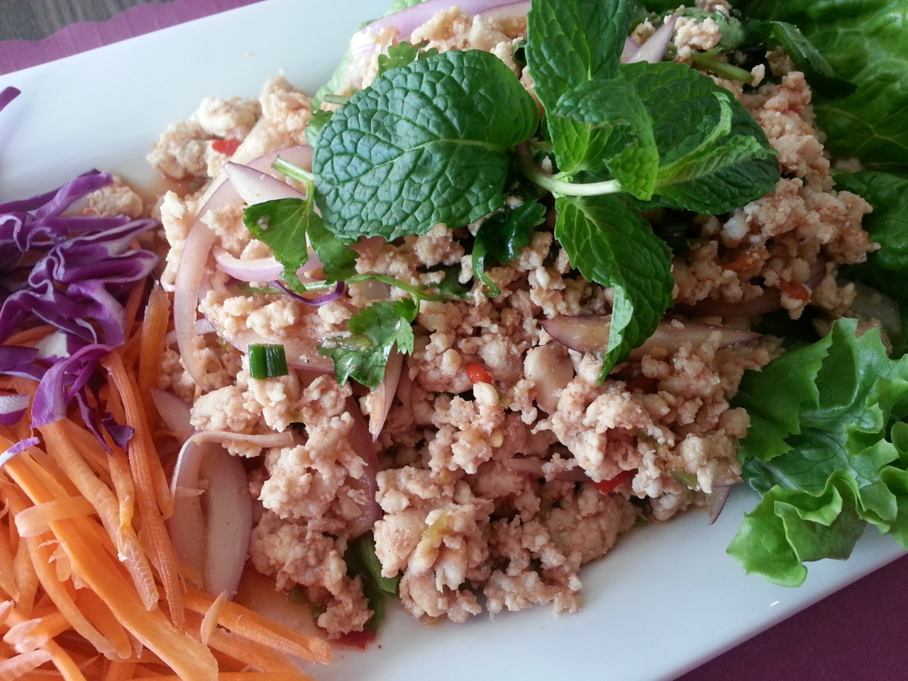 Order Chicken Larb Salad food online from Thai Chef Cuisine store, Azusa on bringmethat.com