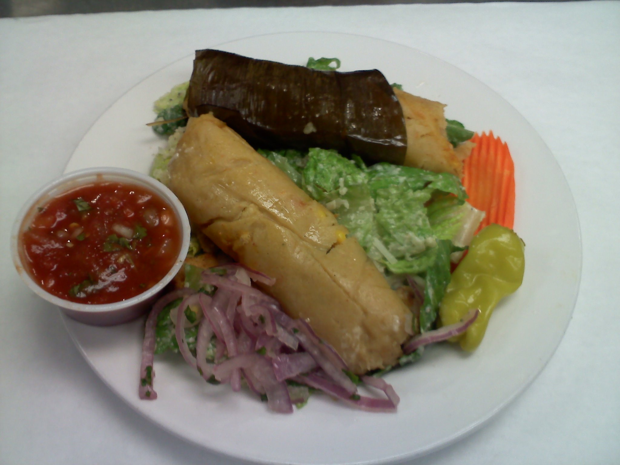Order Chicken Tamale Combo food online from Salsa Grill store, Woodlawn on bringmethat.com