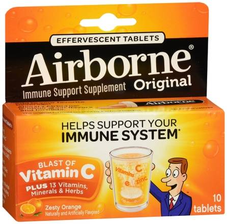 Order Airborne Original Immune Support Supplement Effervescent Tablets Zesty Orange food online from Scripx Pharmacy store, Plano on bringmethat.com