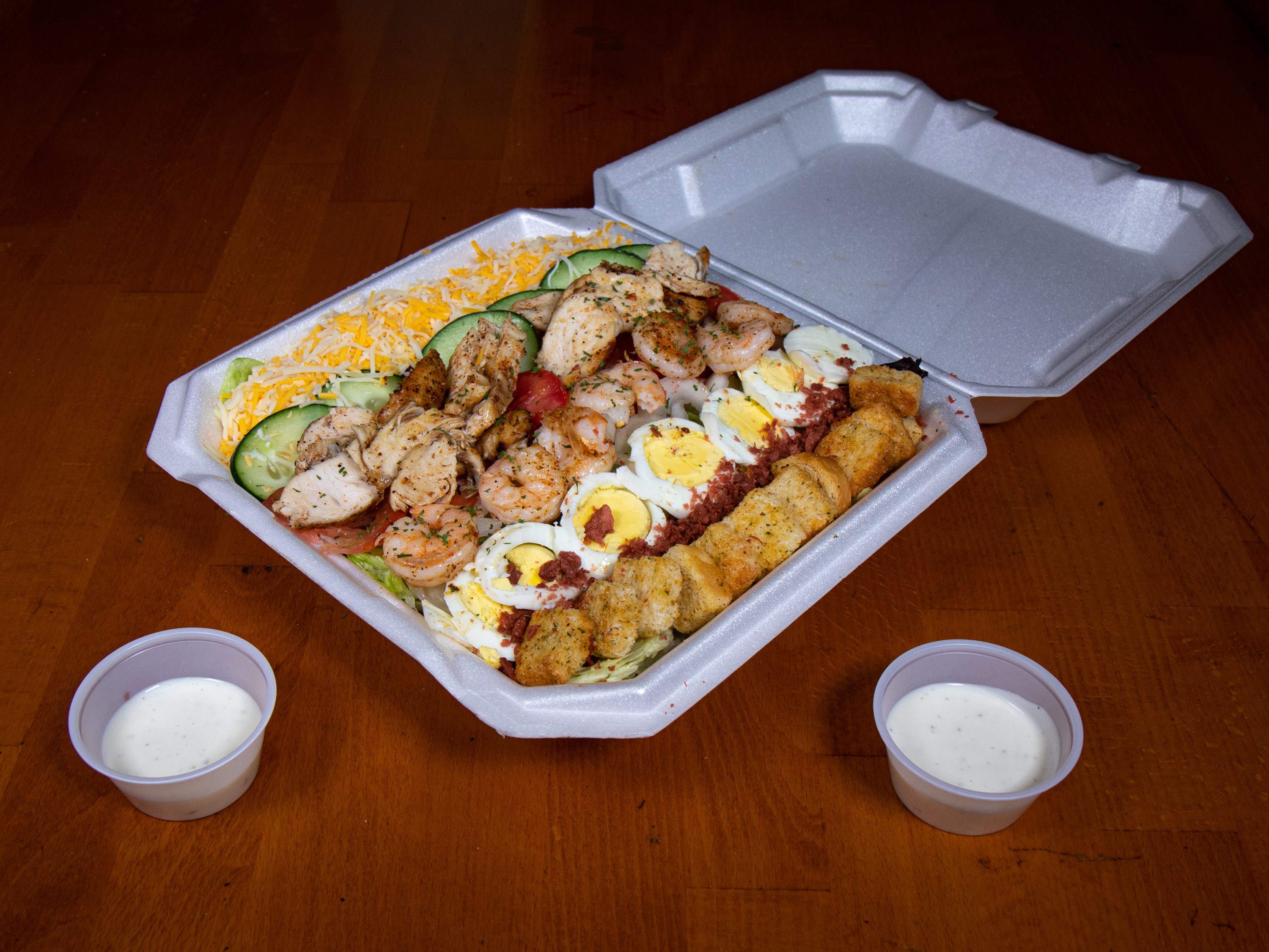 Order Jumbo Salad food online from Just Cooking BBQ store, Harker Heights on bringmethat.com