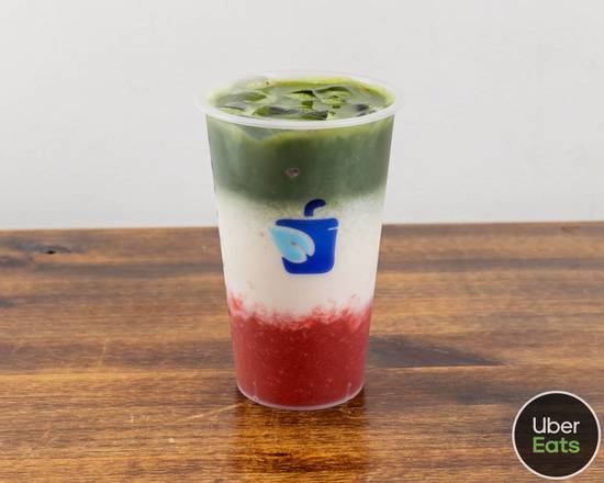 Order Strawberry Matcha Latte food online from @Boba store, Sea Cliff on bringmethat.com