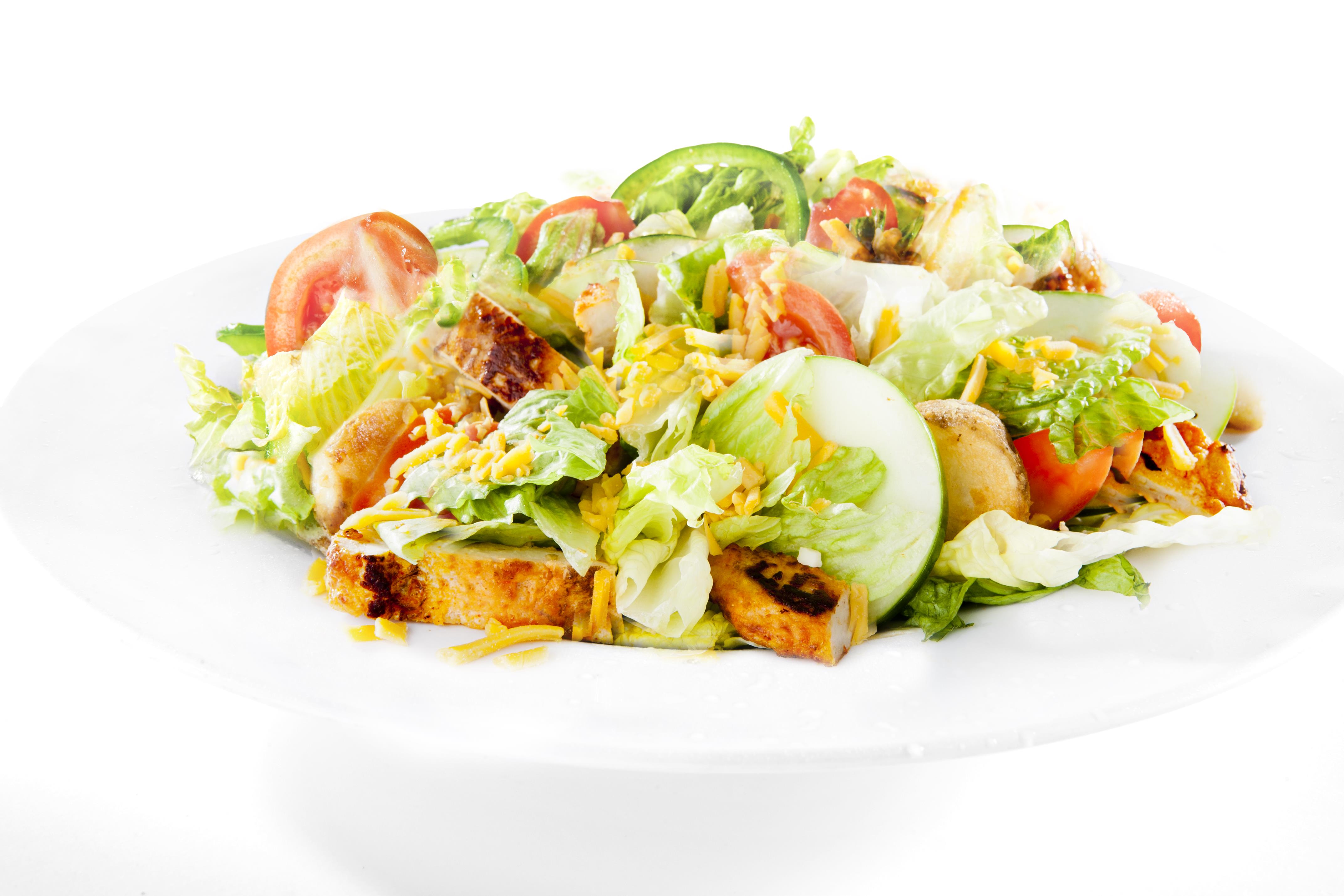 Order Grilled Chicken Fry Salad food online from Fox's Pizza Den store, Morgantown on bringmethat.com