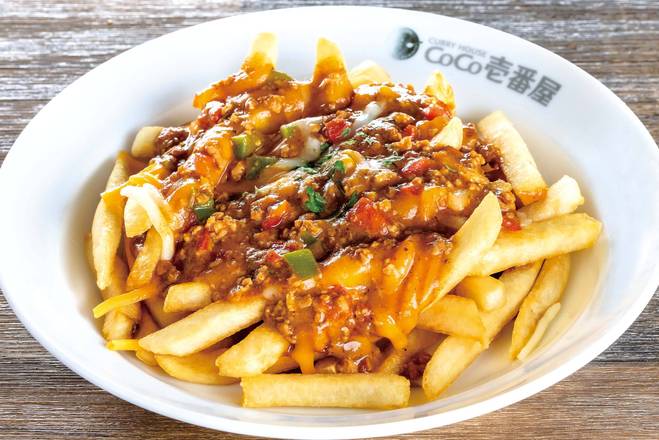 Order Keema Cheese French Fries food online from Coco Ichibanya Curry House store, San Diego on bringmethat.com
