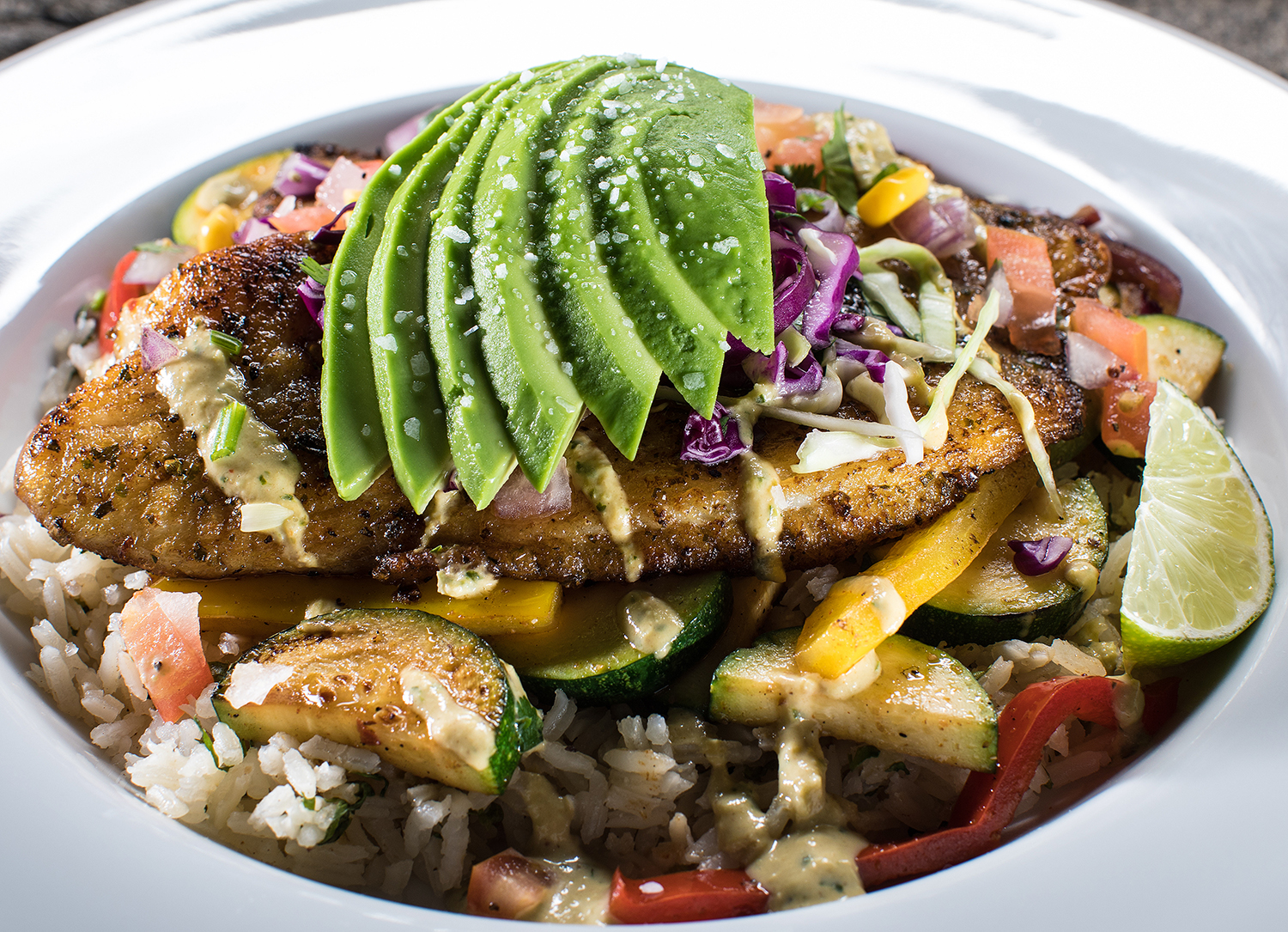 Order Cilantro-Lime Tilapia Bowl food online from Mixteco Mexican Grill store, Chicago on bringmethat.com