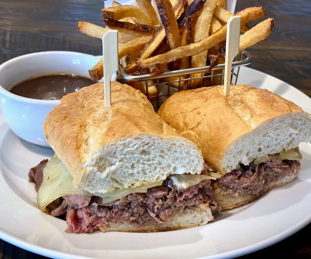 Order French Dip Sandwich food online from Burntwood Tavern store, Canton on bringmethat.com