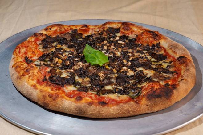 Order 12" Mushroom Round food online from Sunset Squares Pizza store, San Francisco on bringmethat.com