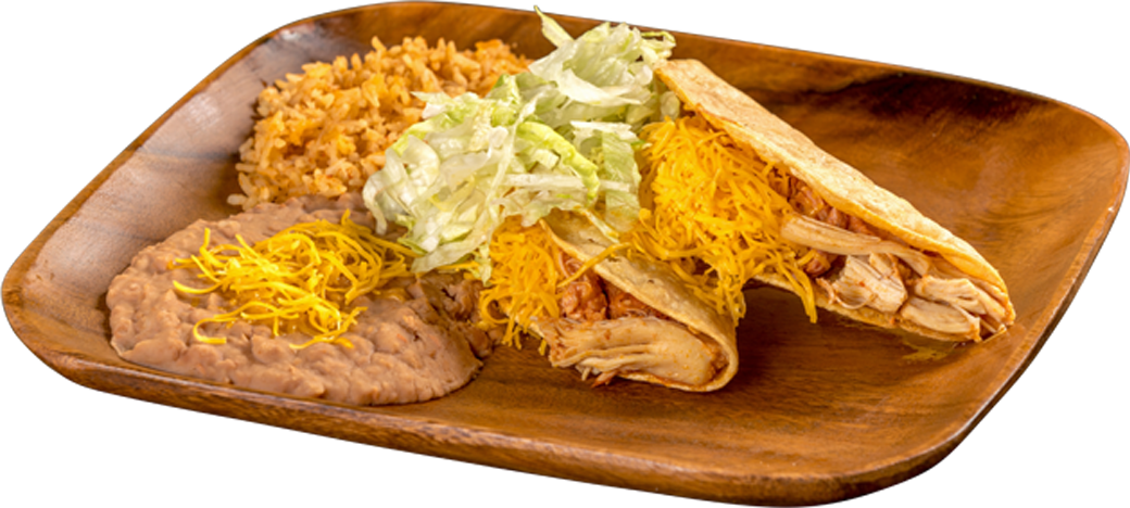 Order 10. Two Chicken Tacos Combination Platter food online from Filibertos Mexican Food store, Mesa on bringmethat.com