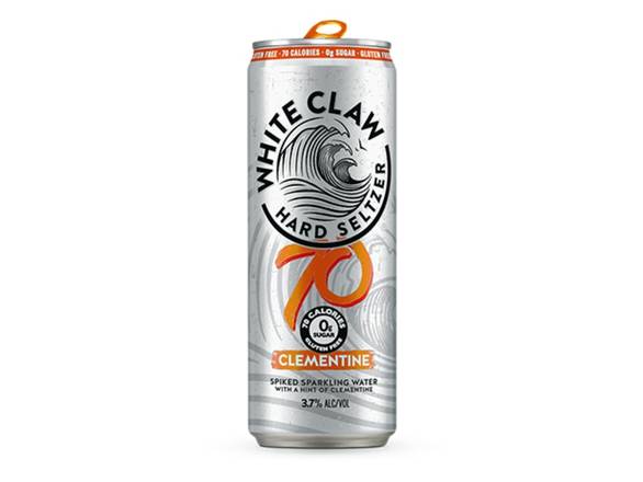 Order White Claw 70 Clementine Hard Seltzer - 6x 12oz Cans food online from S H Liquor Market store, Los Angeles on bringmethat.com