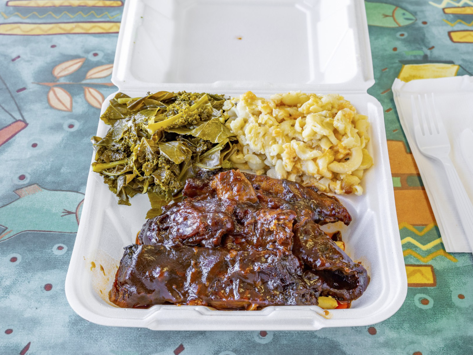 Order Small BBQ Ribs with 2 Sides food online from Cheryl's Fried Fish & Soul Food store, Middletown on bringmethat.com