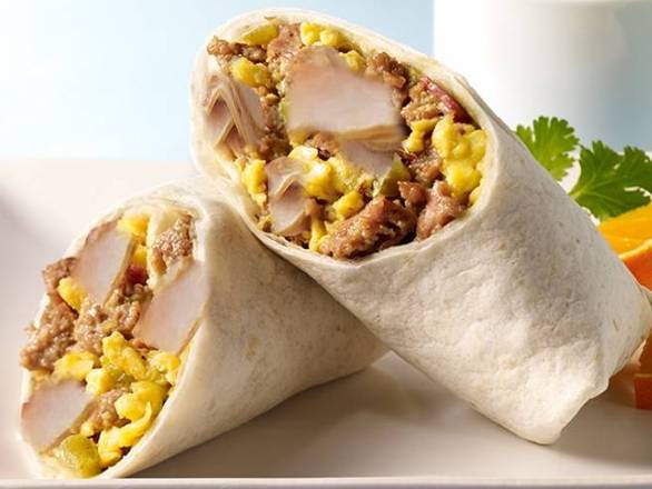 Order Chorizo Turkey Burrito food online from Soup Kettle Grille store, Meridian on bringmethat.com