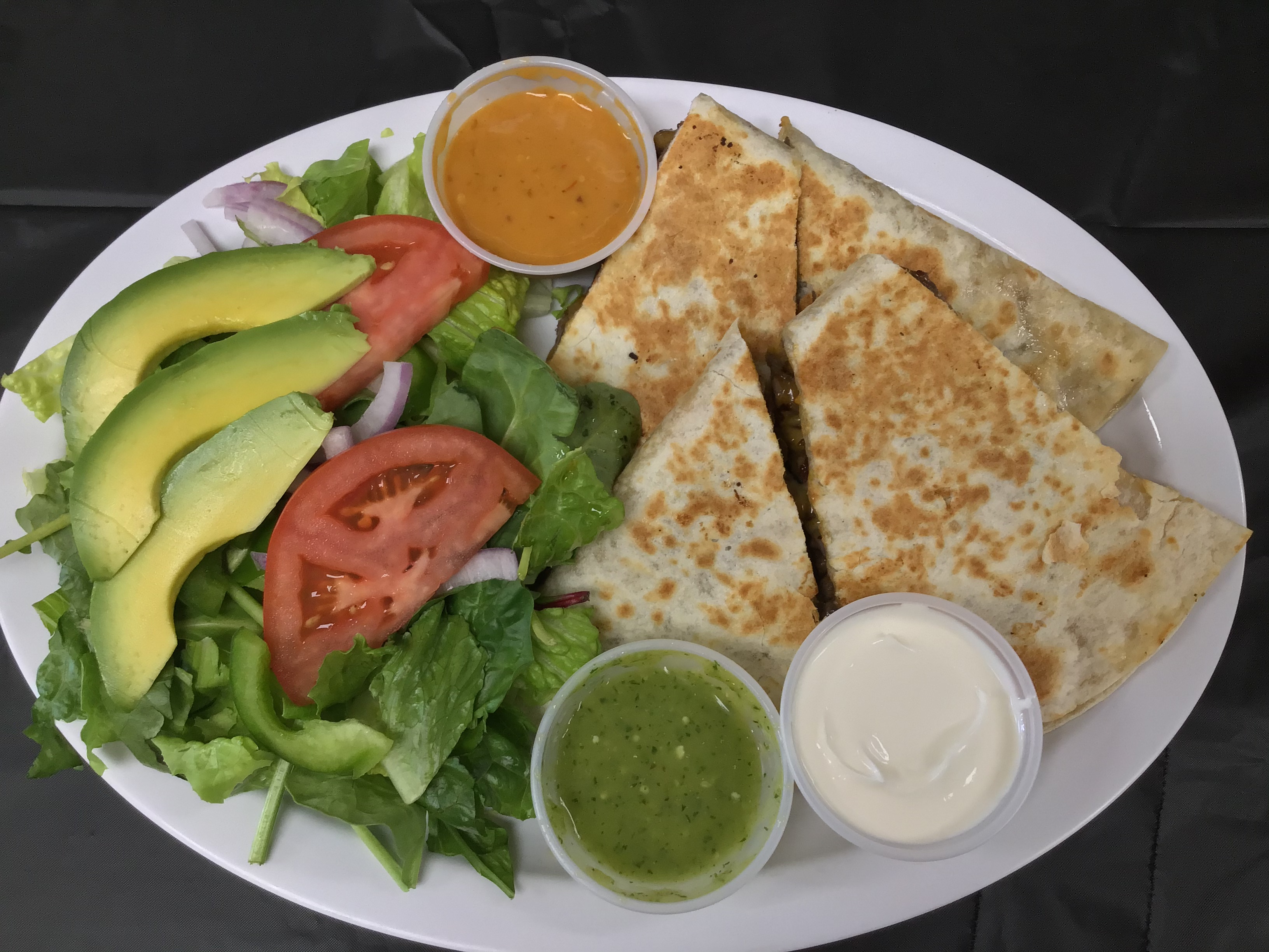 Order Steak Quesadilla food online from Panchos Pizza store, Milford on bringmethat.com