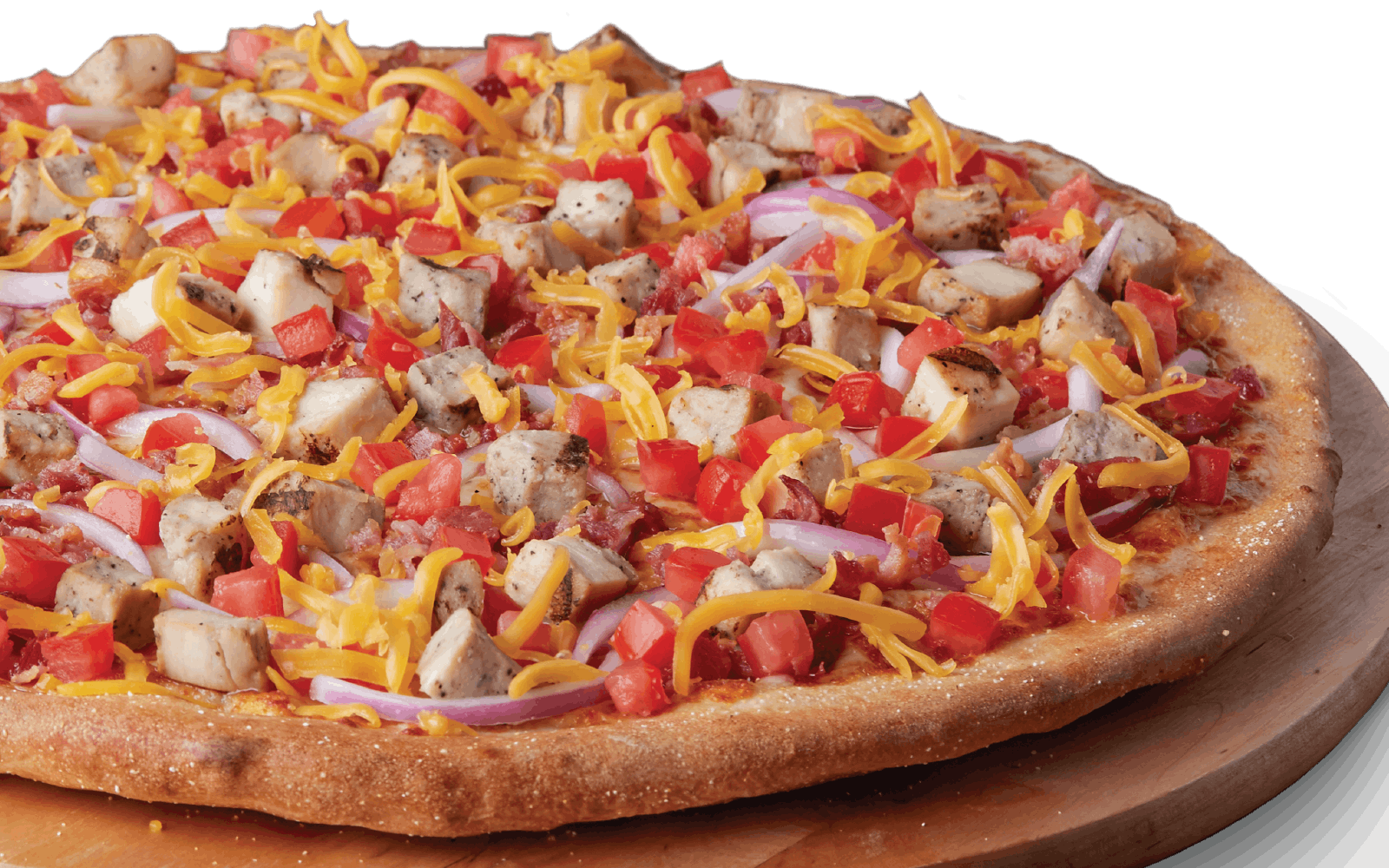Order Gluten Free Bacon Chicken Supreme Pizza - Medium 12" (8 Slices) food online from Pizza Guys store, Windsor on bringmethat.com
