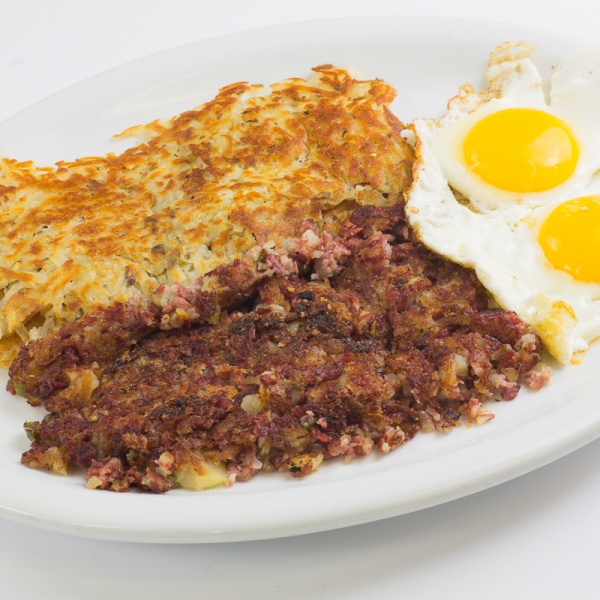 Order Chef's Pride Corned Beef Hash and Eggs Breakfast food online from Hungry Fox store, North Hollywood on bringmethat.com