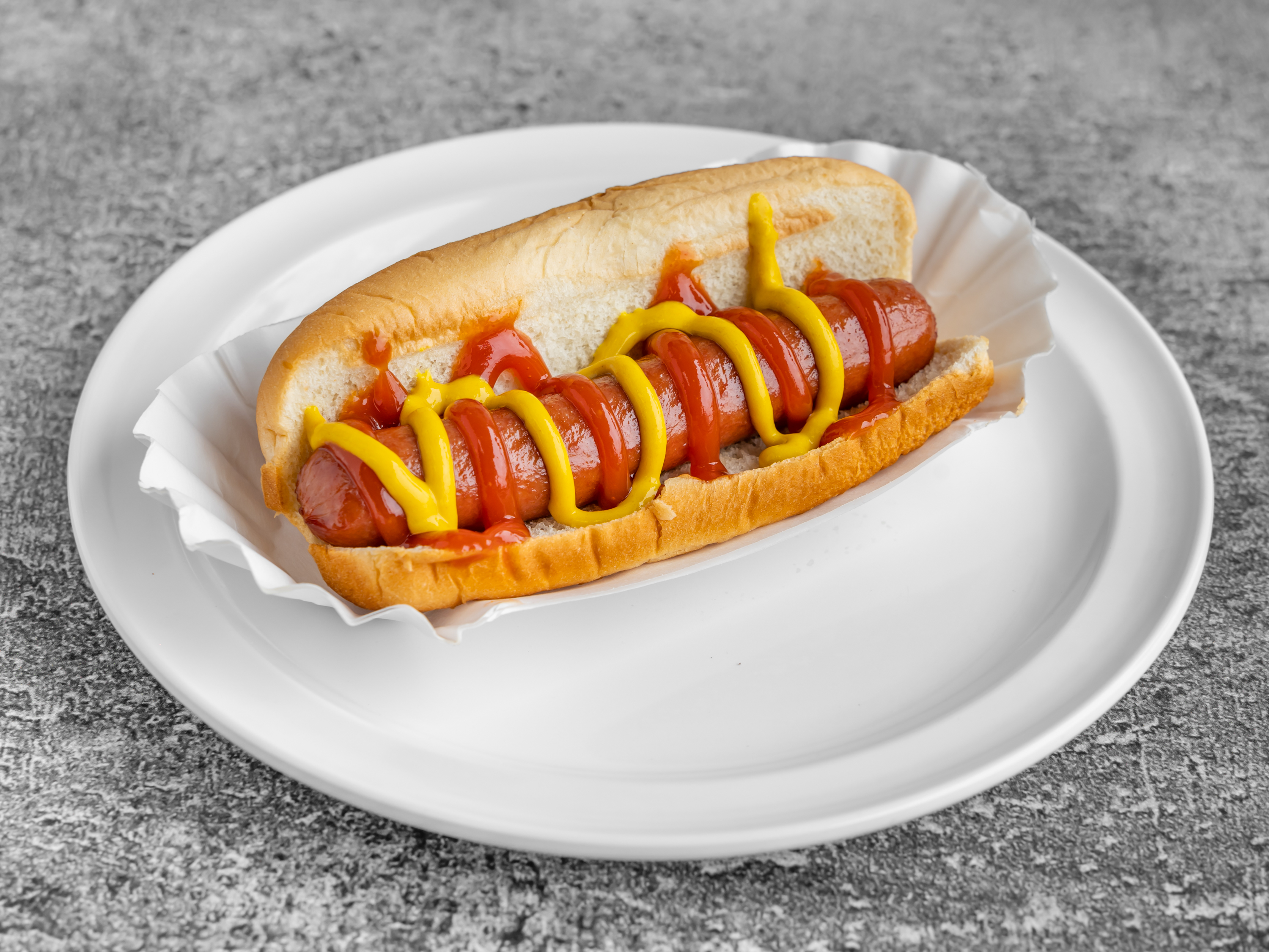 Order Hot Dog with Mustard and Ketchup food online from La Pizzeria Del Sabor store, Yonkers on bringmethat.com