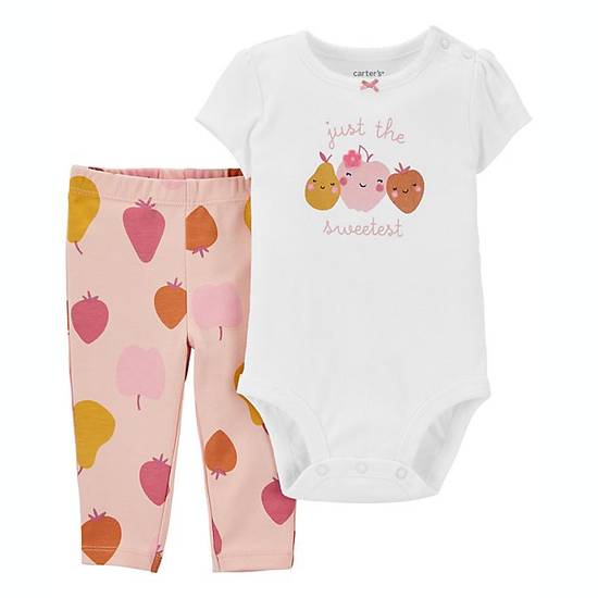 Order carter's® Newborn 2-Piece Fruit Bodysuit and Pant Set in Pink food online from Bed Bath & Beyond store, Lancaster on bringmethat.com