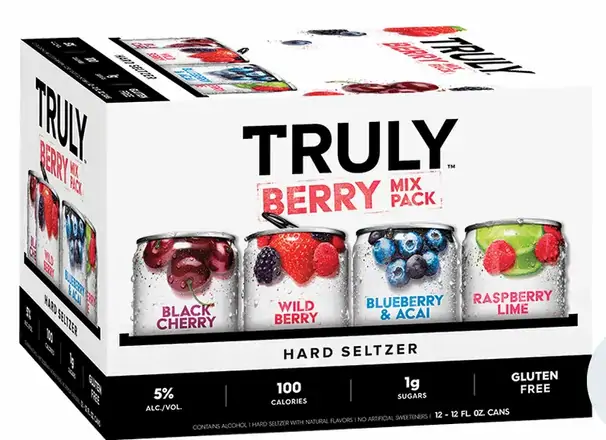 Order Truly Spiked  Sparkling, Seltzer Hard Berry Variety pack, 12 Fl Oz Cans food online from Sousa Wines & Liquors store, Mountain View on bringmethat.com
