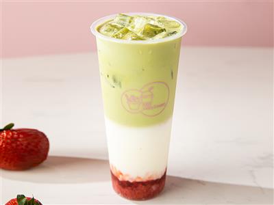 Order Strawberry Matcha Iced Latte food online from Lady Sweet Cafe store, Streamwood on bringmethat.com
