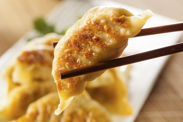 Order 6. Fried Pot Stickers food online from Aura Thai store, Long Beach on bringmethat.com