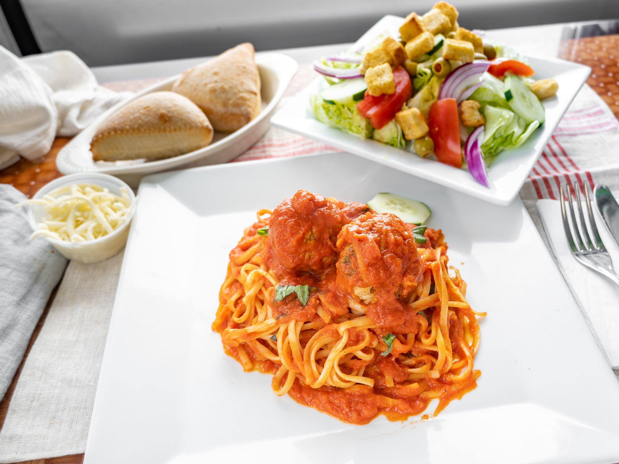 Order Kids Meatballs and Spaghetti food online from Little sicily pizza store, Glassboro on bringmethat.com