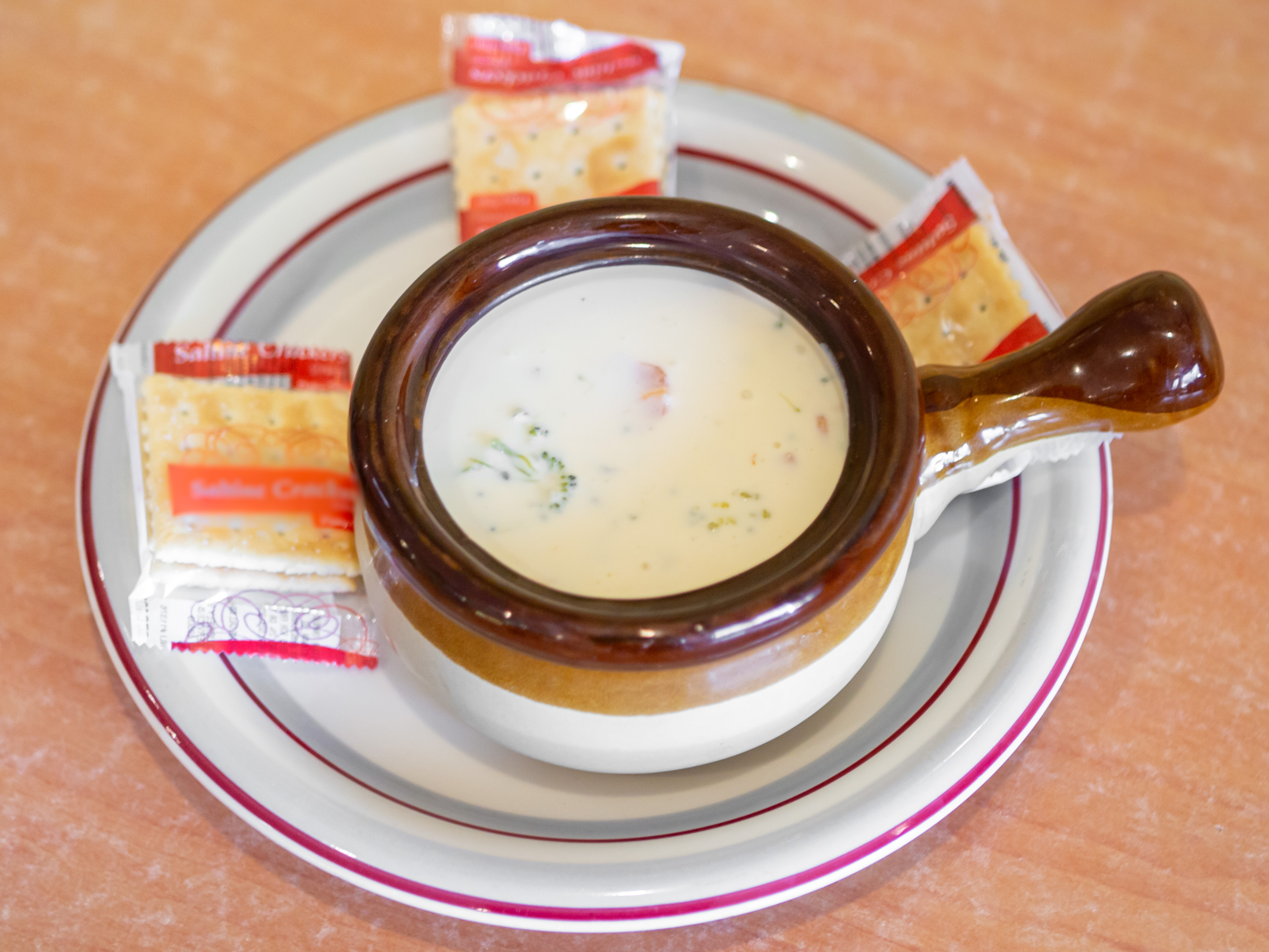 Order Broccoli Cheddar Soup food online from The Peaberry Bean & Beats store, Whitmore Lake on bringmethat.com