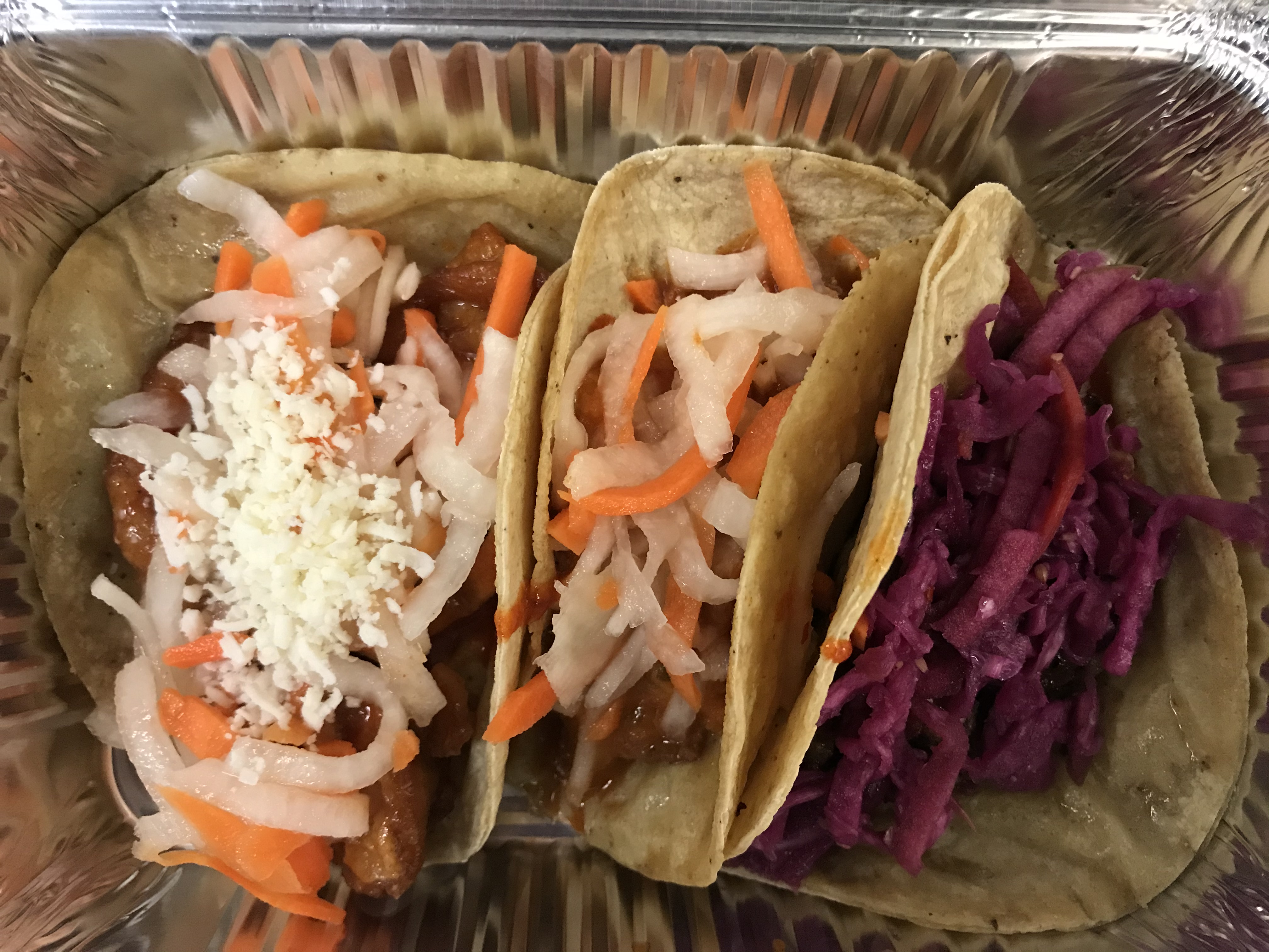 Order 3 Gluten-Free Tacos Combo food online from Kimchi grill store, Brooklyn on bringmethat.com