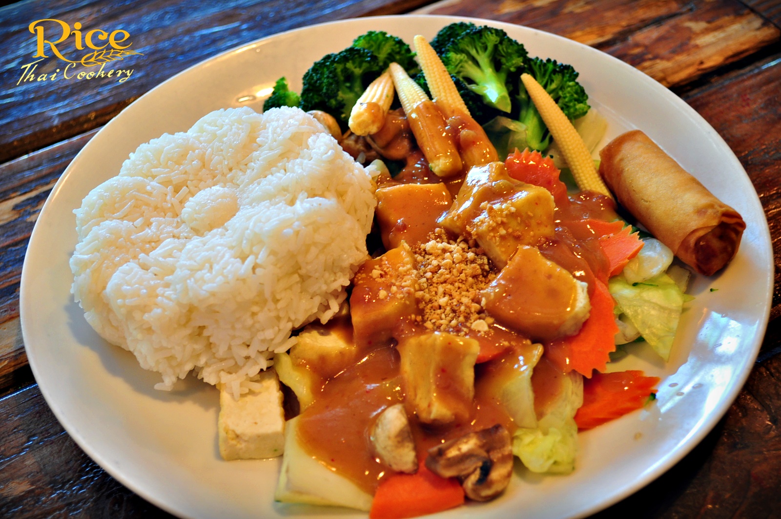 Order Lunch Peanut Sauce Delight food online from Rice Thai Cookery store, Portland on bringmethat.com
