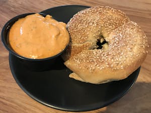 Order Bagel with Chipotle Dipping Sauce food online from Wicked Loft store, Whitman on bringmethat.com