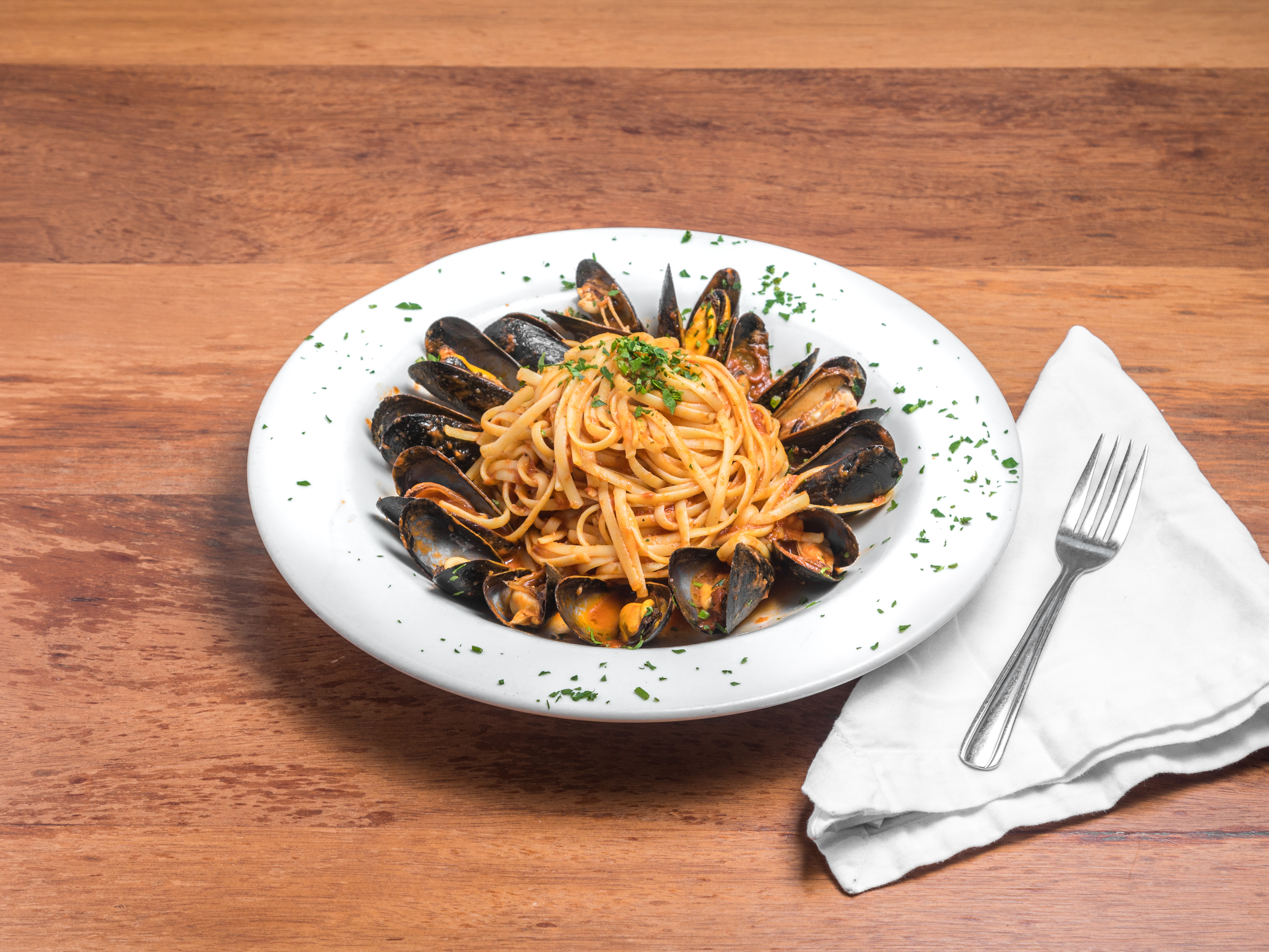 Order Mussels Linguine food online from Giacomos North End store, Boston on bringmethat.com