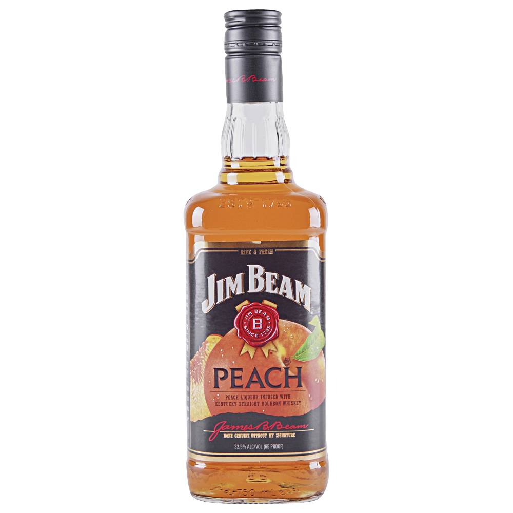 Order Jim Beam Peach Whiskey 750 ml food online from Windy City Liquor Market store, El Cajon on bringmethat.com