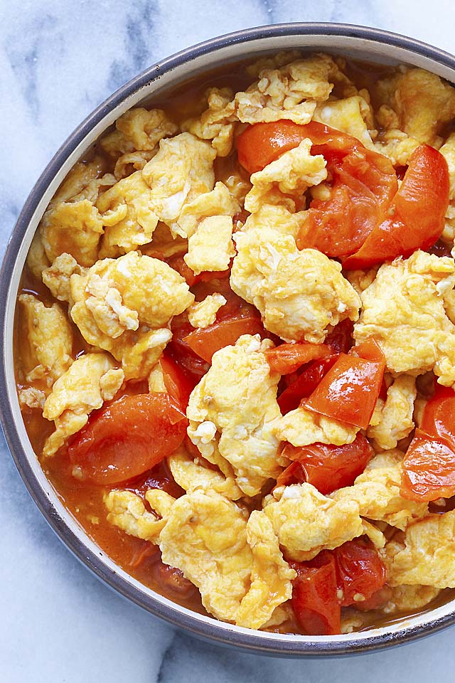 Order E1. Scramble Egg with Tomato food online from China First store, Seattle on bringmethat.com