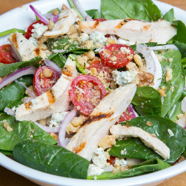 Order Large Spinach Salad food online from La Vals Pizza store, Berkeley on bringmethat.com