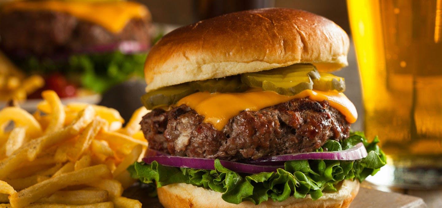 Order Cheeseburger - Burger food online from All Star Pizza store, Bensalem on bringmethat.com