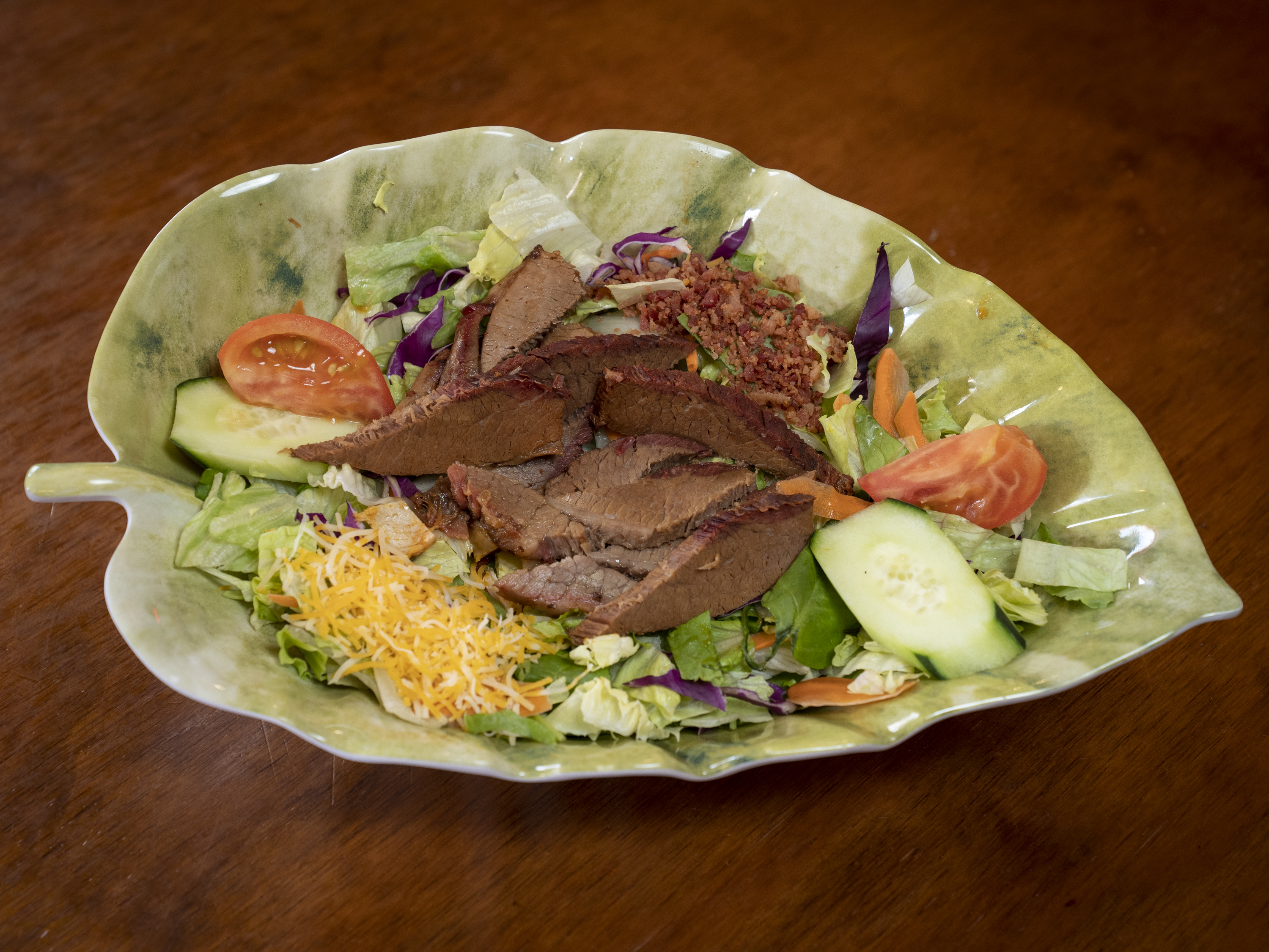Order 14. Smoked Brisket Salad food online from Briskets & Beer Smokehouse store, Laredo on bringmethat.com