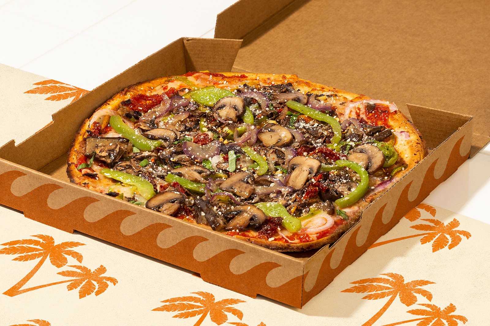 Order Veggie Lovers Pizza food online from Sam's Pizza & Subs store, Derwood on bringmethat.com