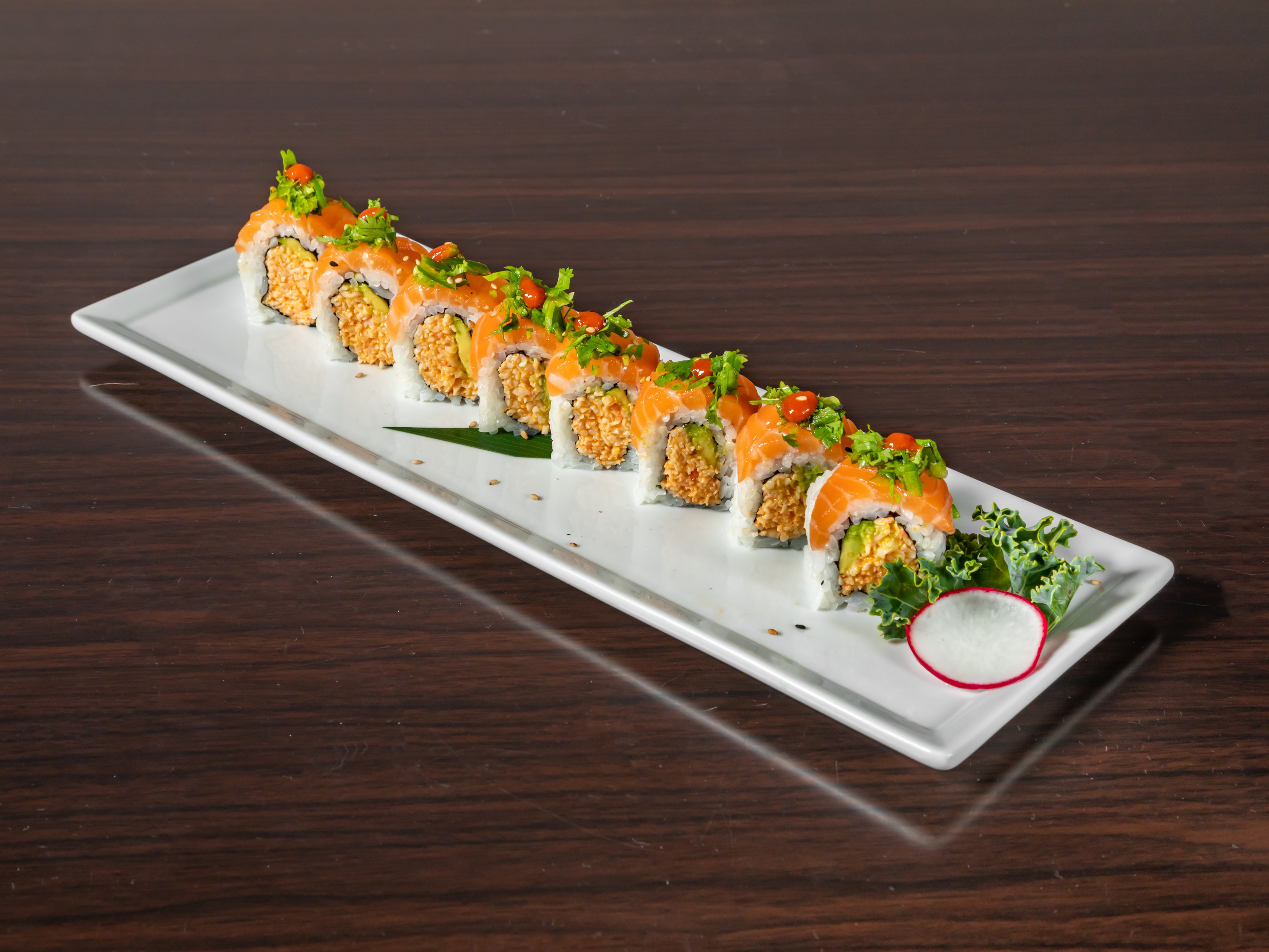 Order Salmon Surprise Roll food online from Hotto Sushi store, Orange on bringmethat.com